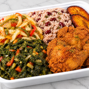 CALLALOO & SALTFISH + FRIED CHICKEN