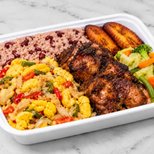 JERK CHICKEN + ACKEE & SAILFISH