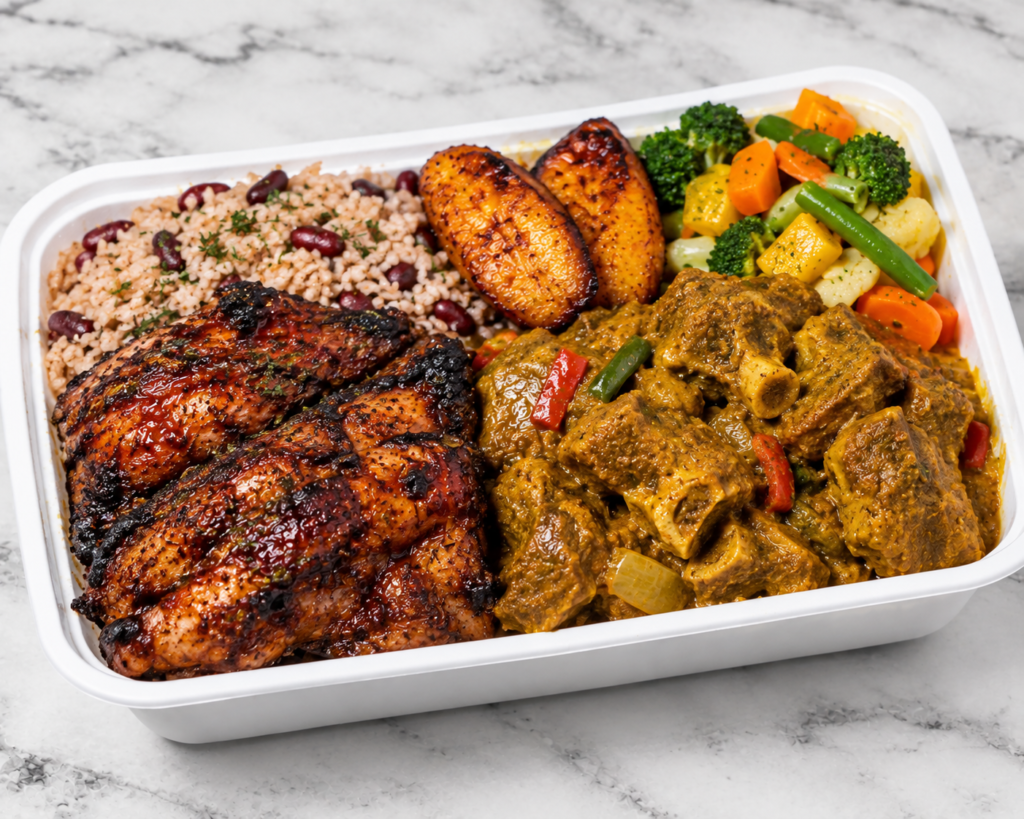 JERK CHICKEN & CURRY GOAT